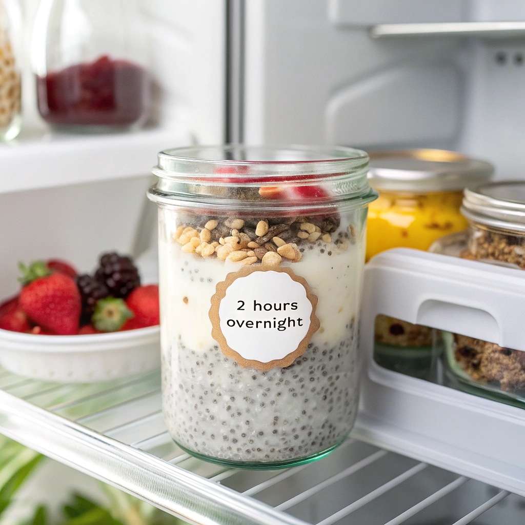 Chia Seeds in Yogurt: A Simple Power Snack You Need 6 a glass jar filled with chia and yogurt mix place