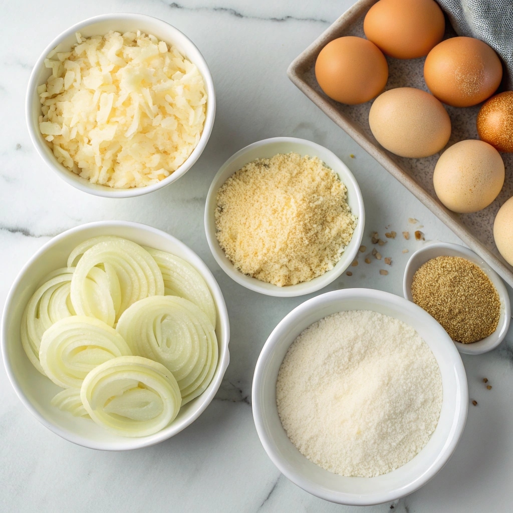 Parmesan Onion Rings Ingredients on Counter
